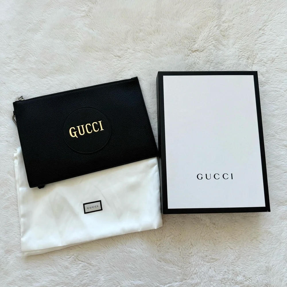 NWT!!! Gucci unisex black clutch Authentic Retail 895$